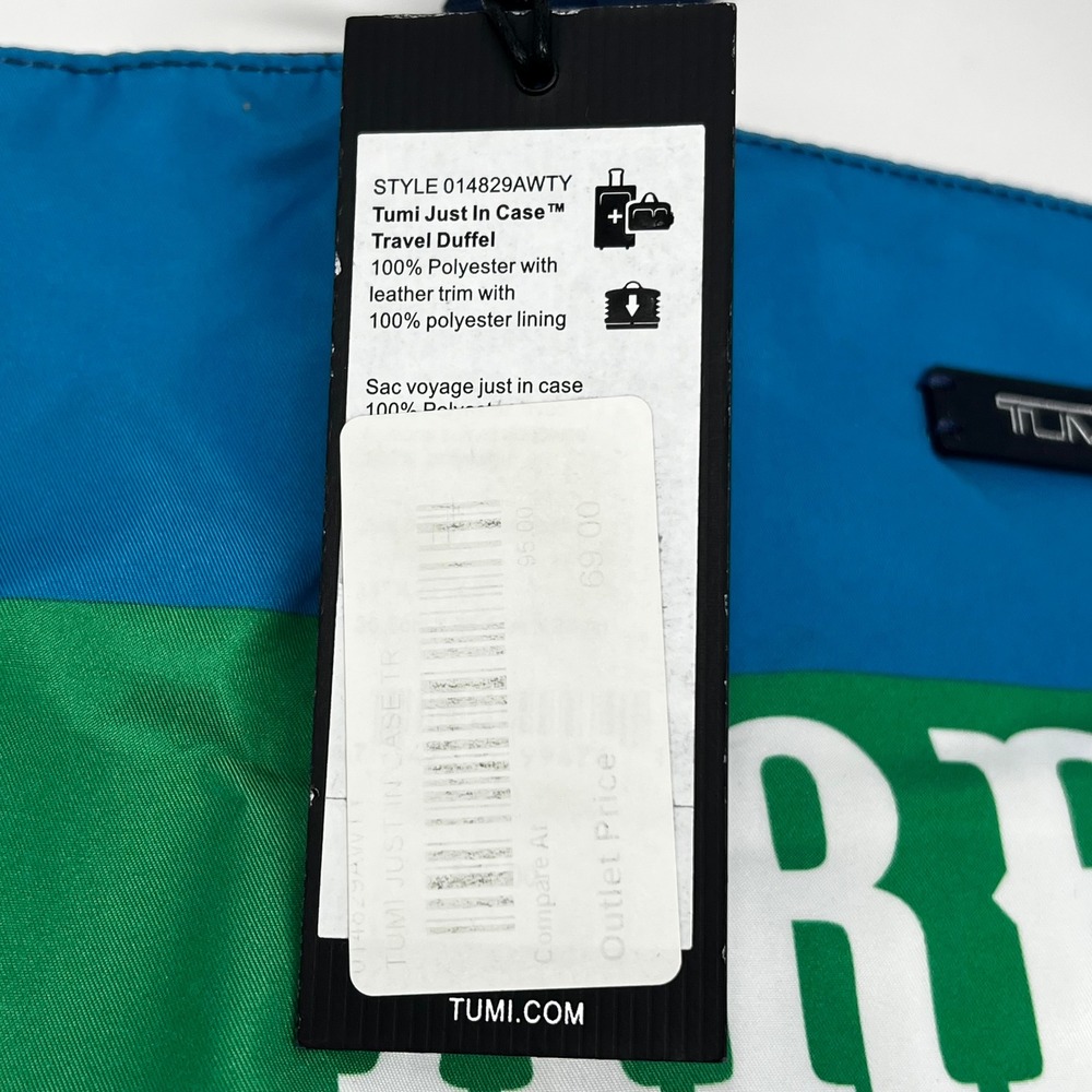 Tumi Jonathan Adler Just In Case Travel Duffel Bag Pouch Are We There Yet? Blue - Picture 2 of 9